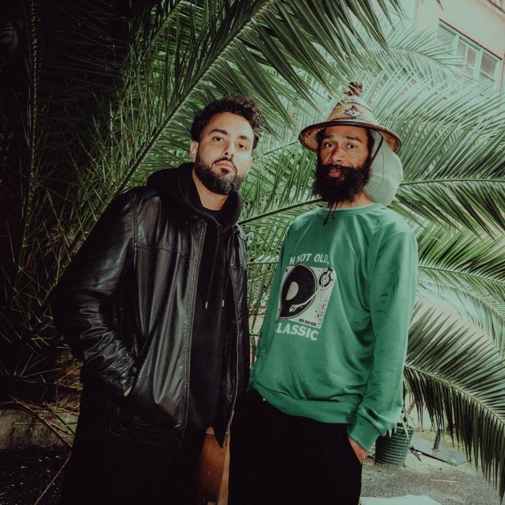 A photo of the two founders of Tabanka Records: Henrique Silva and Mama Demba